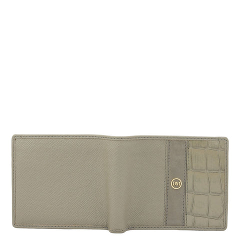Stone Grey Bifold Leather Mens Wallet