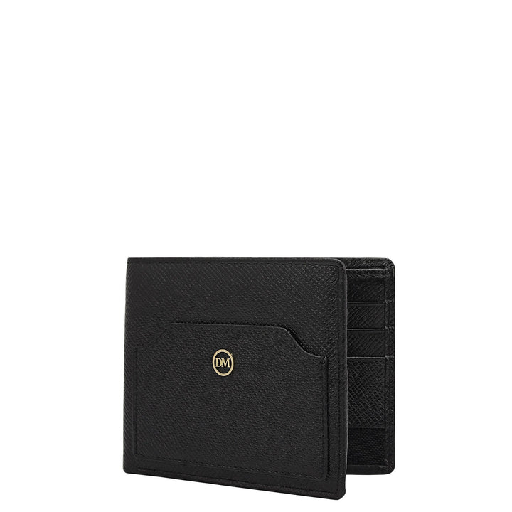 Black Bifold Leather Mens Wallet