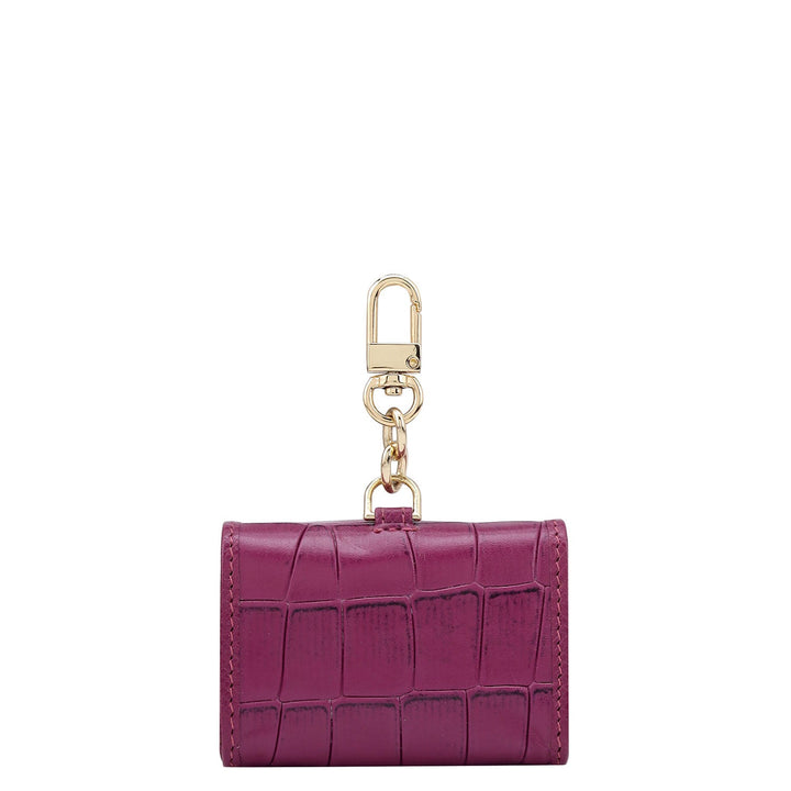Croco Leather Bag Hanging - Orchid
