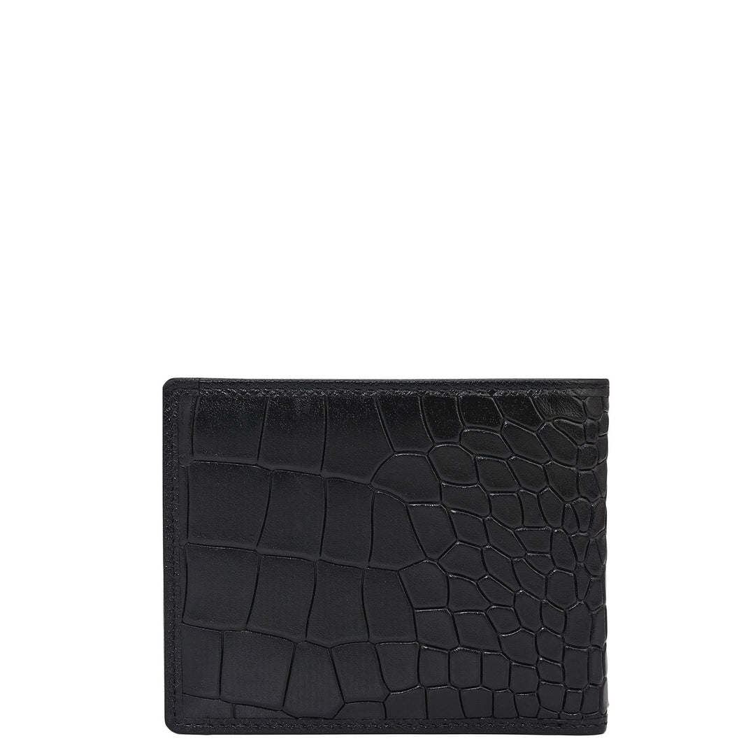 Black Bifold Leather Mens Wallet