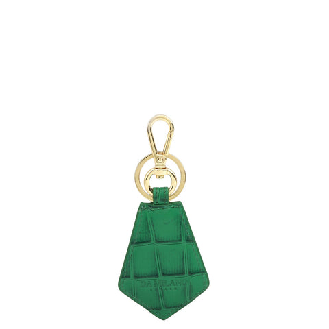 Croco Leather Key Chain - Sea Weed