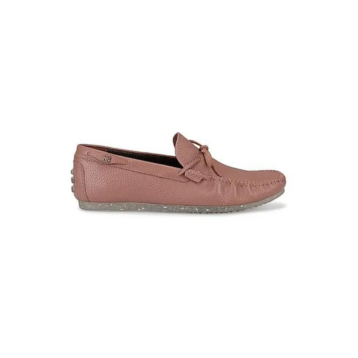 Pink Leather Bow Moccasins