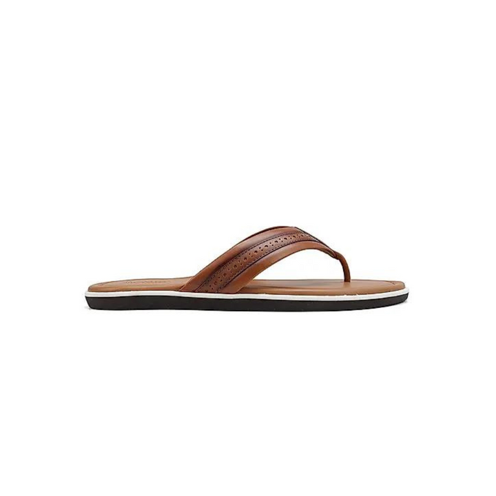 Tan Thong Leather Slippers