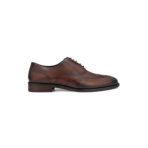 Coffee Leather Derby Shoes