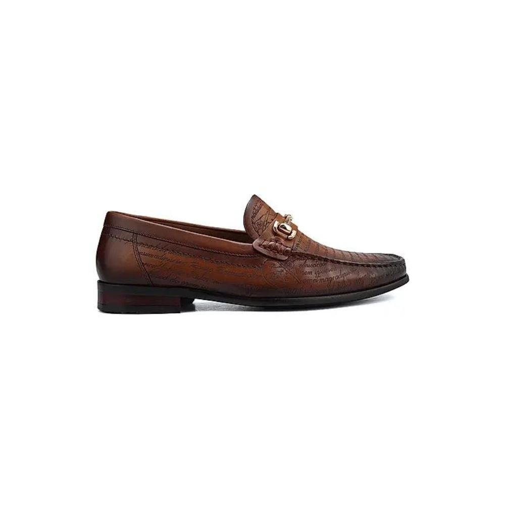 Tan Signato Leather Loafers