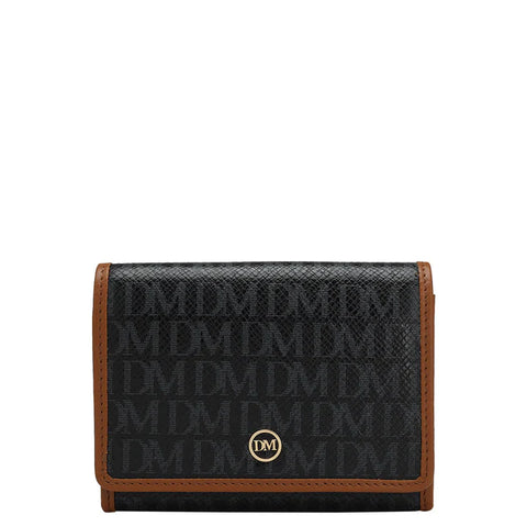 Monogram Leather Card Case - Black