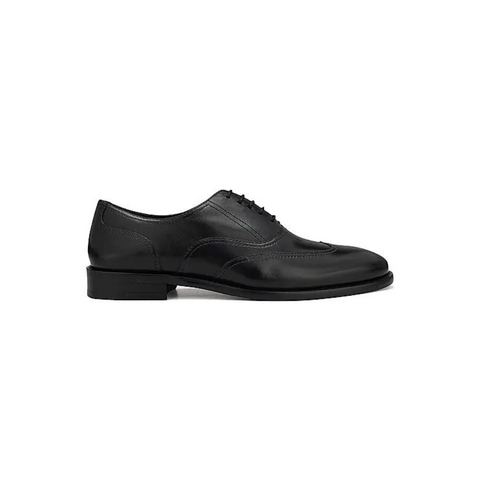 Black Leather Derby Shoes