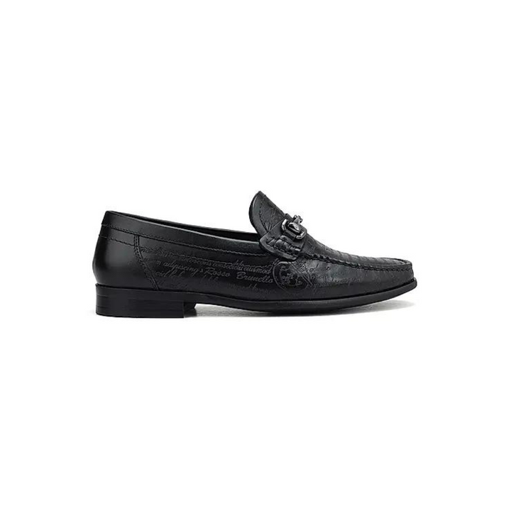 Black Signato Leather Loafers