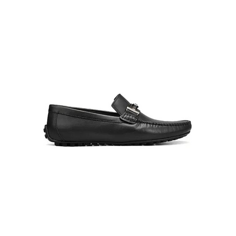 Black Braided Leather Moccasins