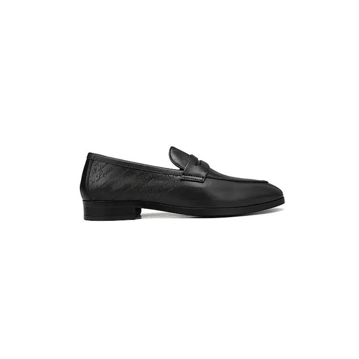 Black Signato Leather Loafers