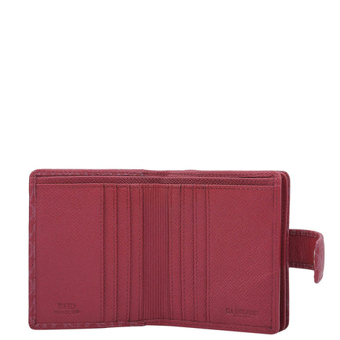 Monogram Leather Ladies Wallet - Plumberry