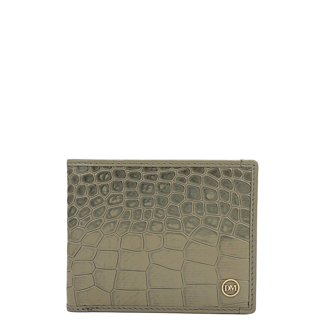 Stone Grey Bifold Leather Mens Wallet
