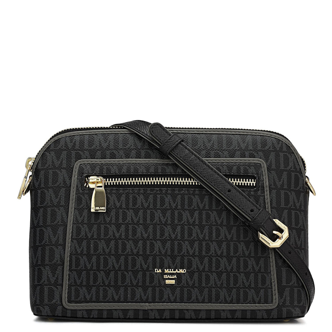 Small Monogram Leather Sling - Black