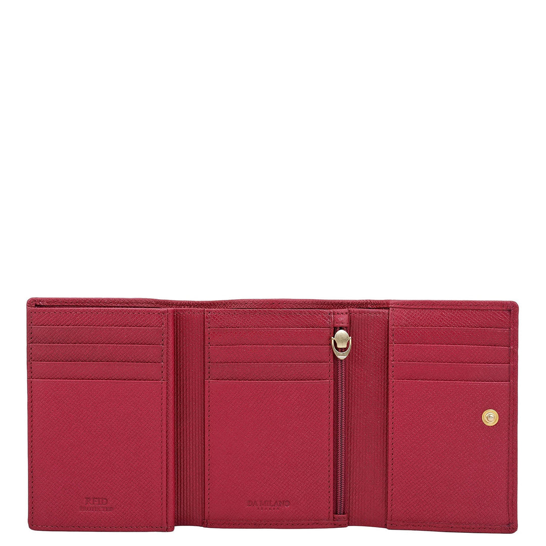 Croco Leather Ladies Wallet - Plumberry