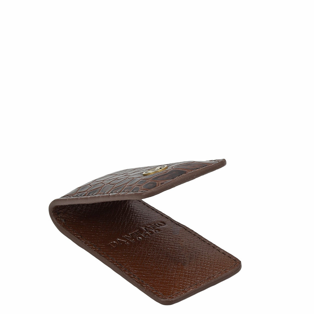 Croco Leather Money Clip - Date