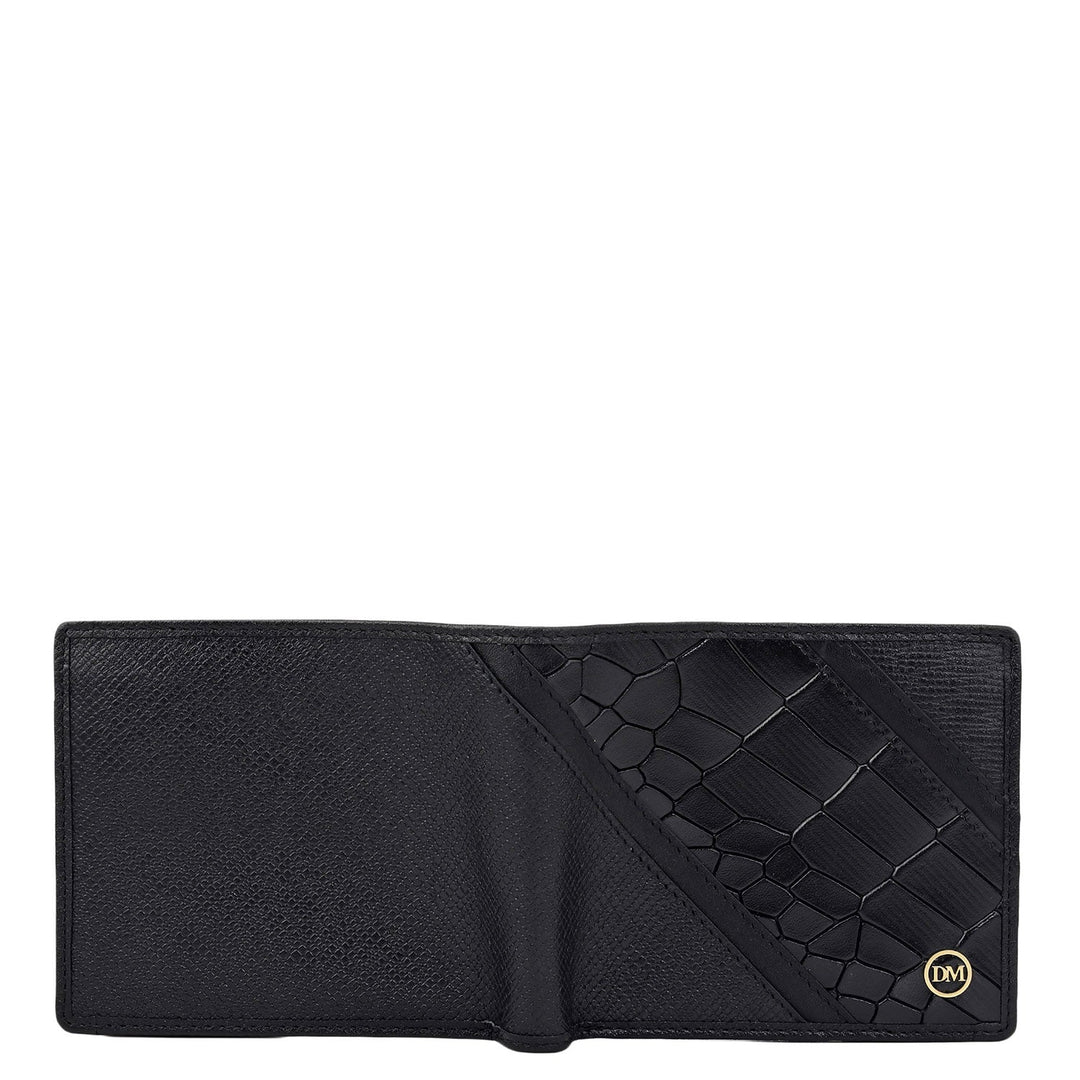 Black Bifold Leather Mens Wallet