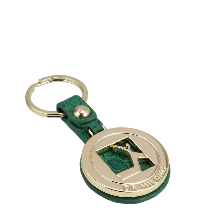 Croco Leather Key Chain - Sea Weed