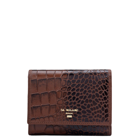 Croco Leather Ladies Wallet - Date