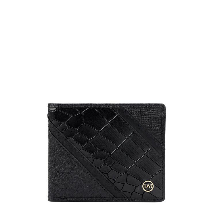 Black Bifold Leather Mens Wallet