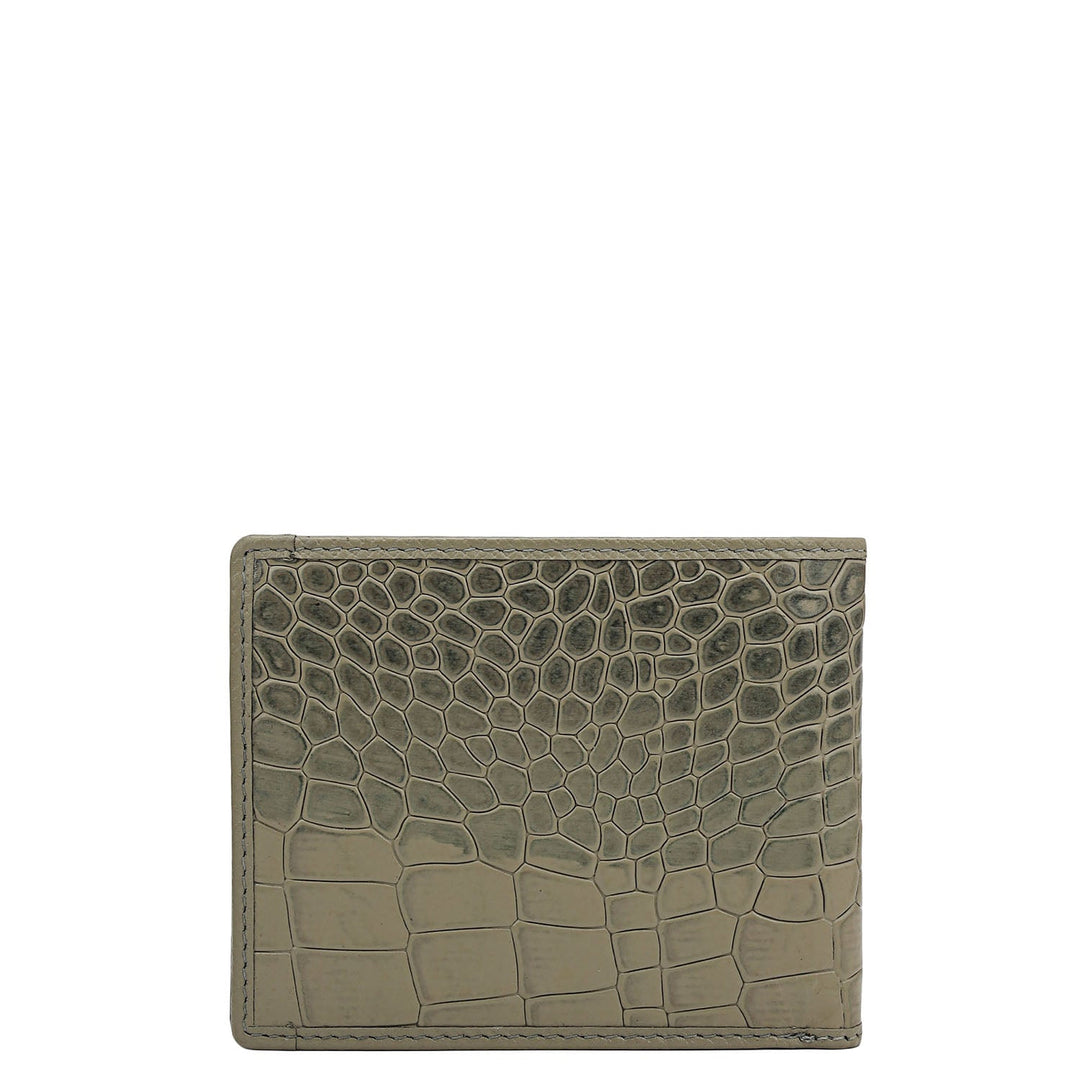 Stone Grey Bifold Leather Mens Wallet