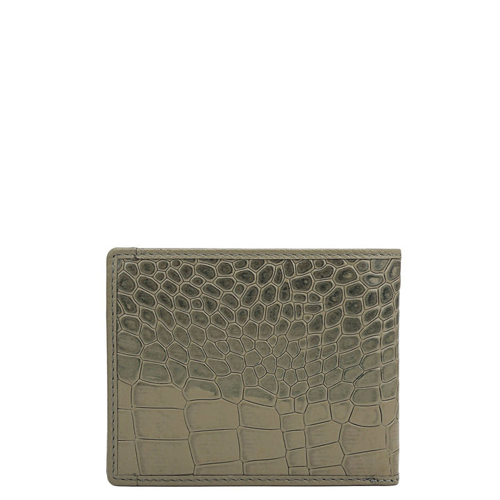 Stone Grey Bifold Leather Mens Wallet