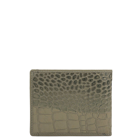 Stone Grey Bifold Leather Mens Wallet