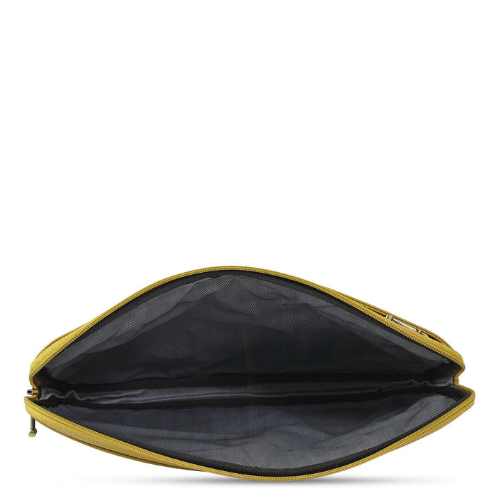 Wax Leather Laptop Sleeve - Green Tea