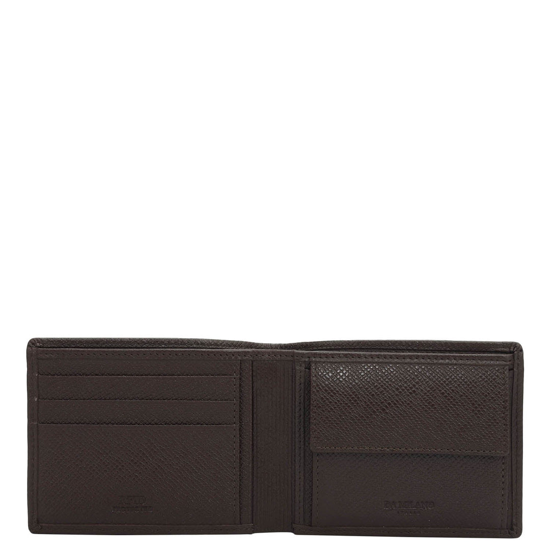 Date Bifold Leather Mens Wallet