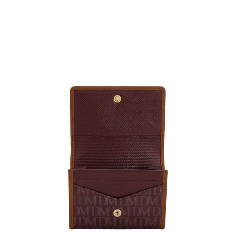 Monogram Leather Card Case - Blood Stone