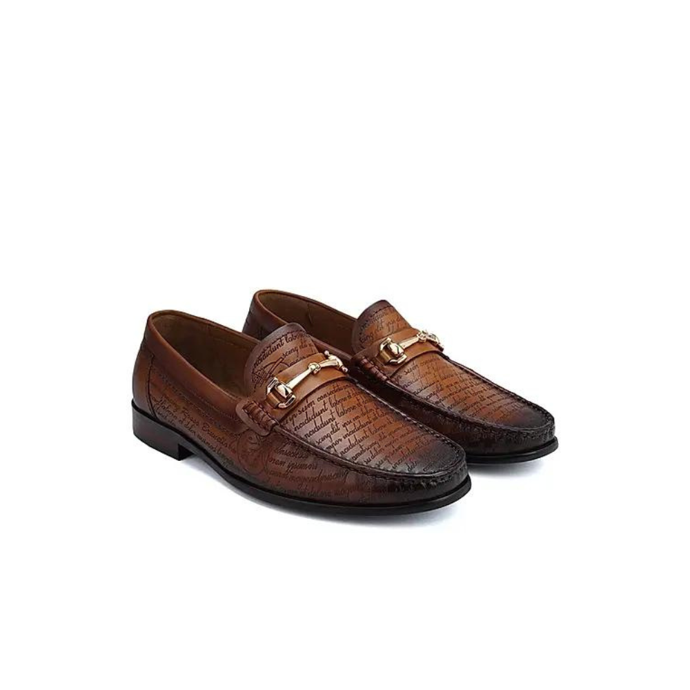 Tan Signato Leather Loafers