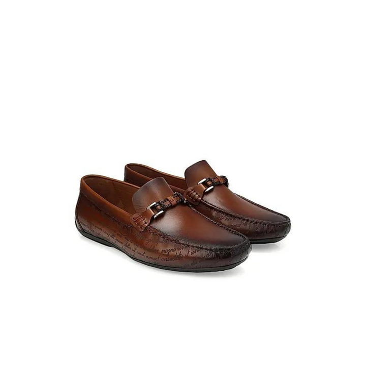 Tan Signato Leather Moccasins