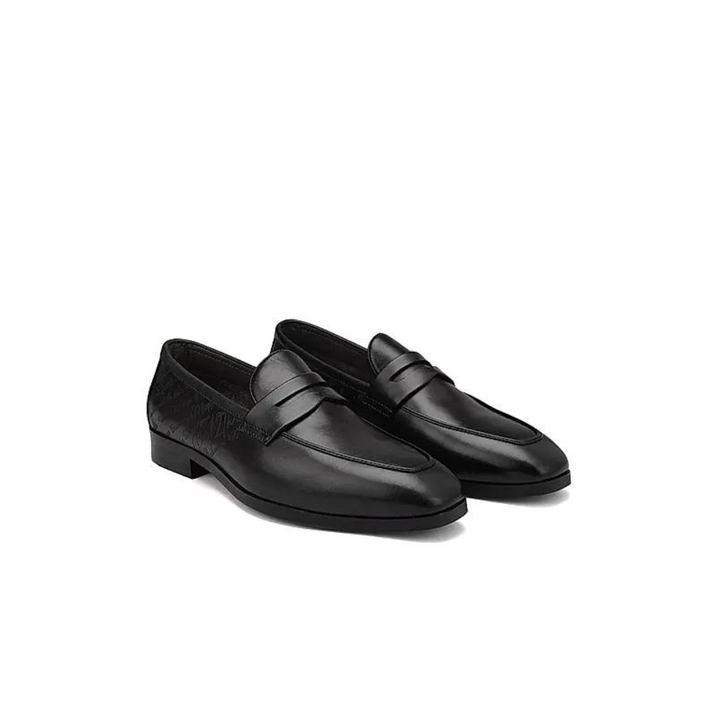 Black Signato Leather Loafers