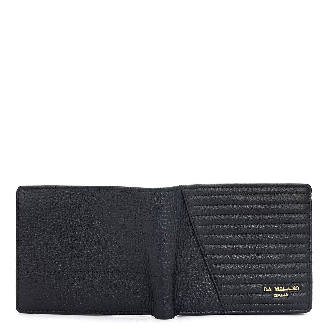Black Bifold Leather Mens Wallet