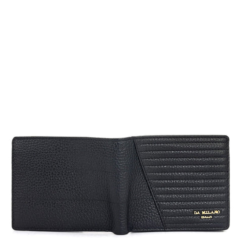 Black Bifold Leather Mens Wallet