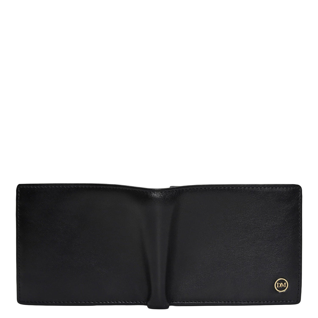 Black Bifold Leather Mens Wallet