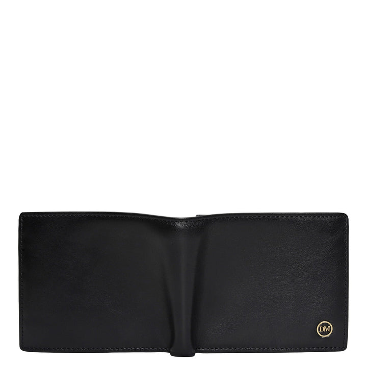 Black Bifold Leather Mens Wallet