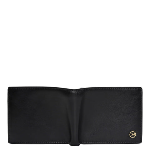 Black Bifold Leather Mens Wallet