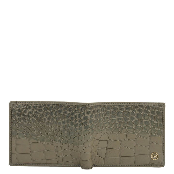 Stone Grey Bifold Leather Mens Wallet