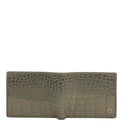 Stone Grey Bifold Leather Mens Wallet