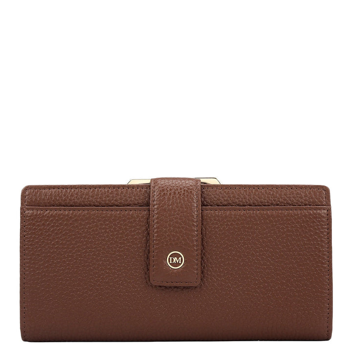 Wax Leather Ladies Wallet - Espresso