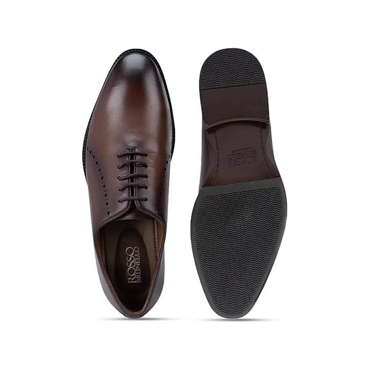 Coffee Leather Brogue Lace Ups