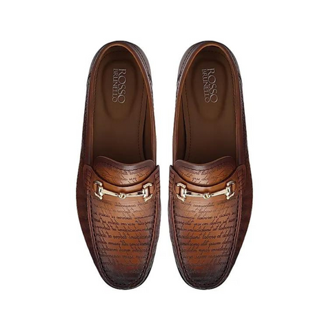 Tan Signato Leather Loafers