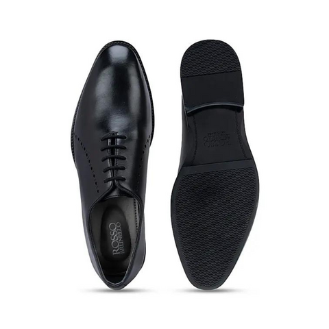 Black Leather Brogue Lace Ups