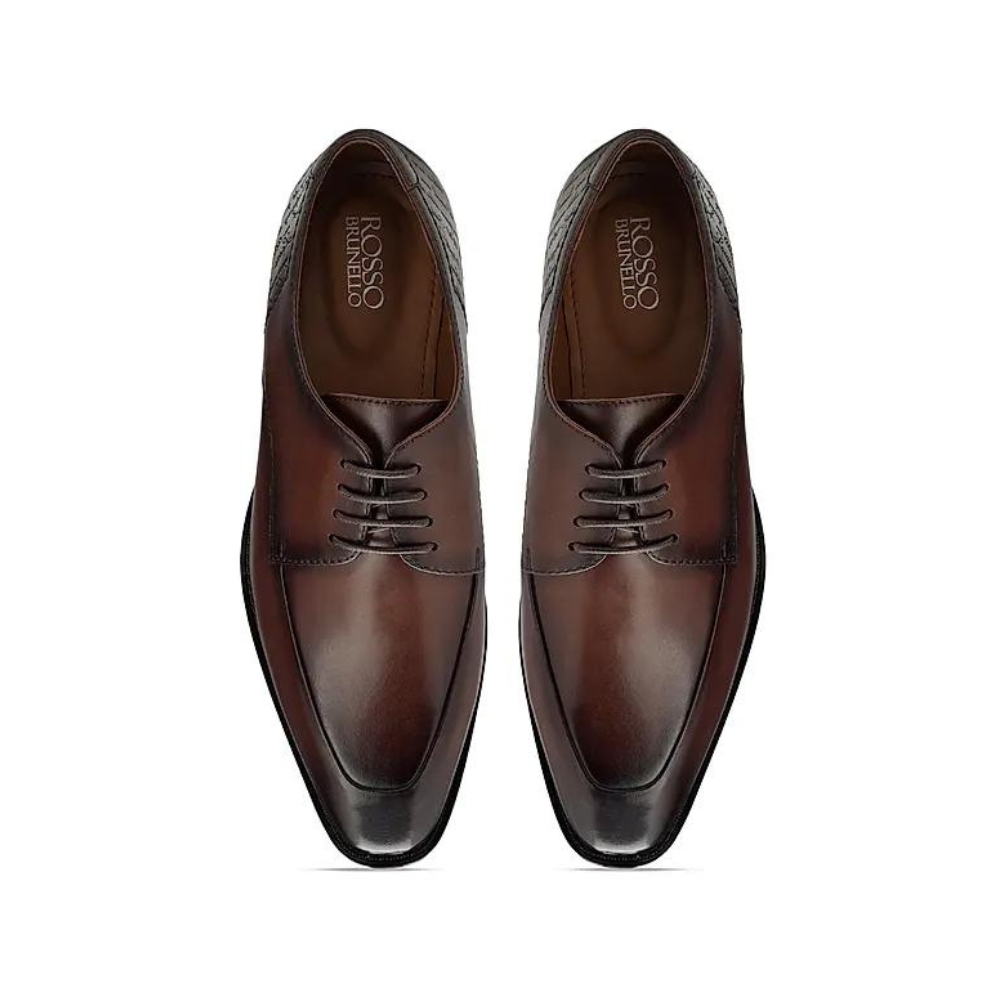 Coffee Signato Leather Lace Ups