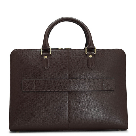 Franzy Leather Laptop Bag - Chocolate