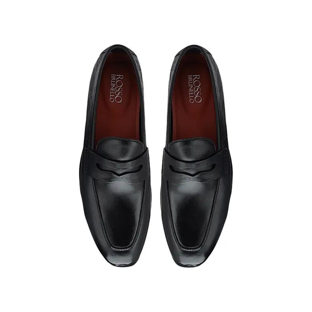 Black Signato Leather Loafers