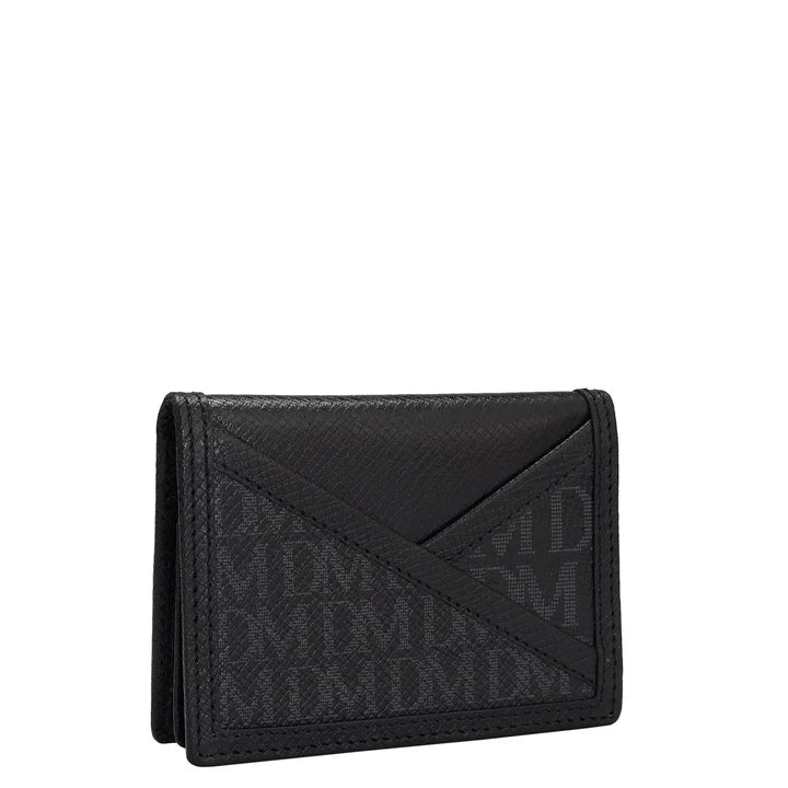 Monogram Franzy Leather Card Case - Black