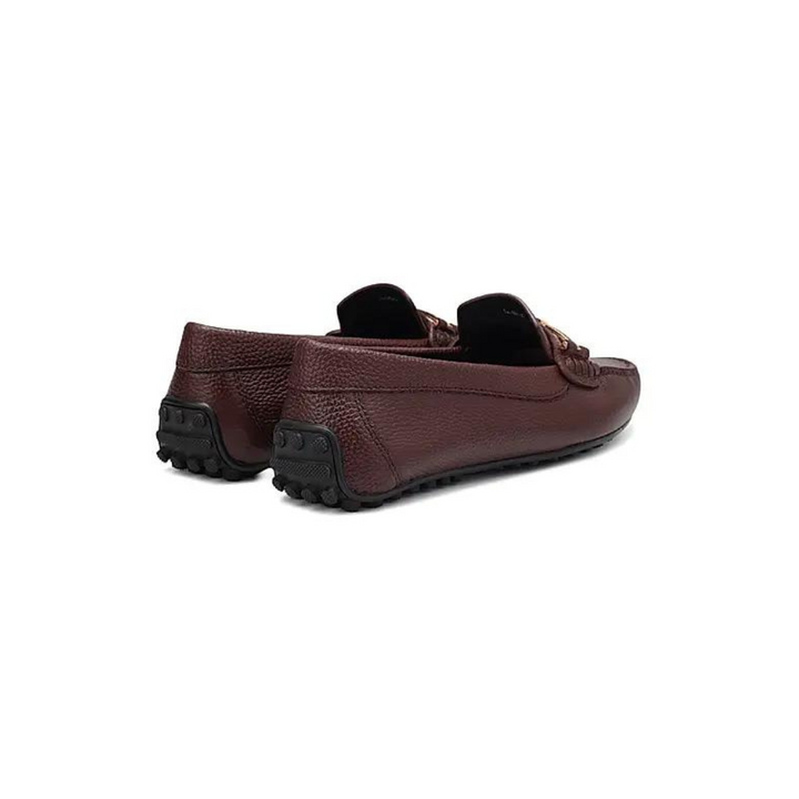 Burgundy Moccasins With Buckle