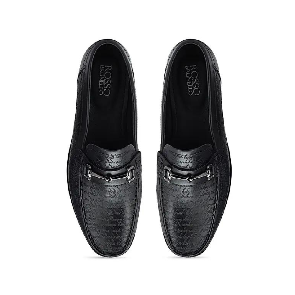 Black Signato Leather Loafers