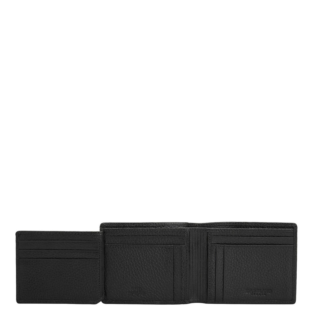 Black Bifold Leather Mens Wallet